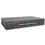 D-Link DGS 1016D - Switch - unmanaged - 16 x 10/100/1000 - desktop, montabile su rack